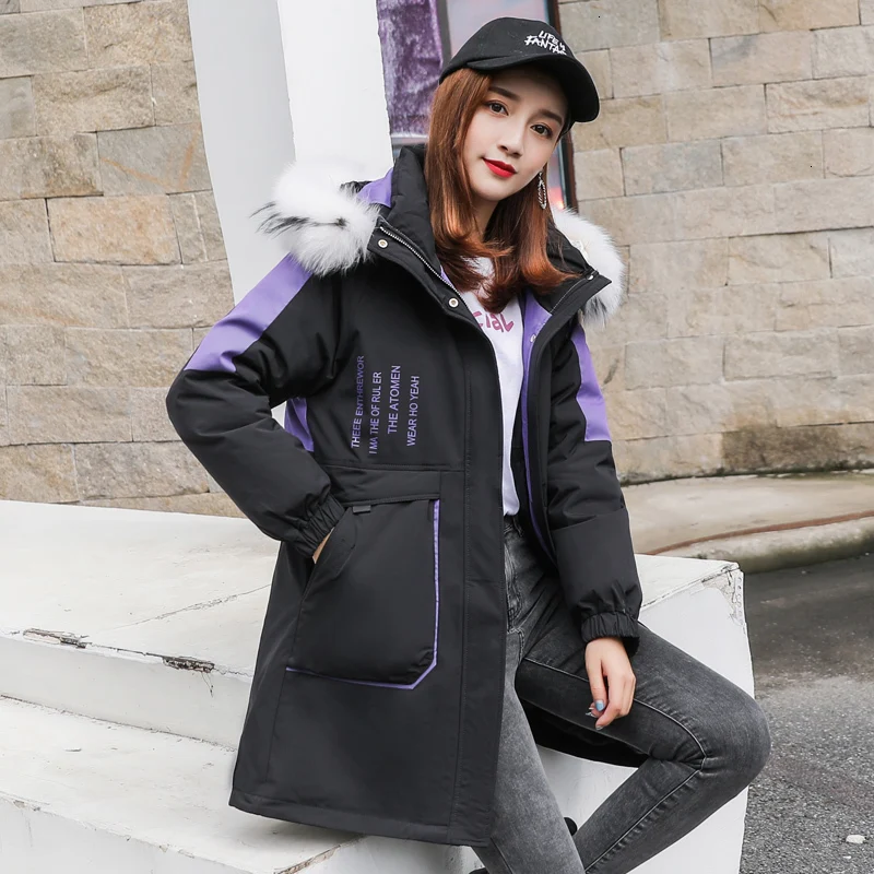 Loose Korean Winter Down Coat Women Puffer Long Female Warm Autumn Hooded Jacket For Girl Parka Feminina Coats Duck Outerwear