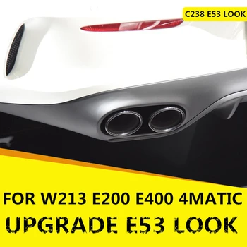 

C238 Look E53 AMG Style ABS Rear Bumper Diffuser For Mercedes W238 E Class E200 E400 2DR Coupe 2017-2019 With Black Exhaust Tips