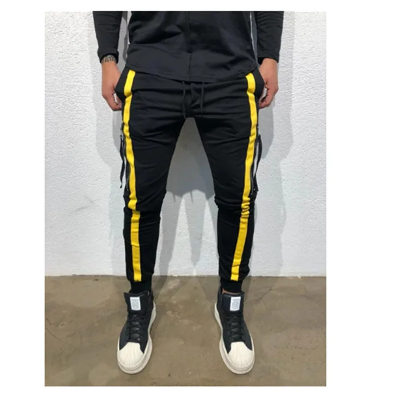 

2019 into Hot Selling Europe And America Men's Slim Fit Cool Contrast Color Joint Casual Gymnastic Pants