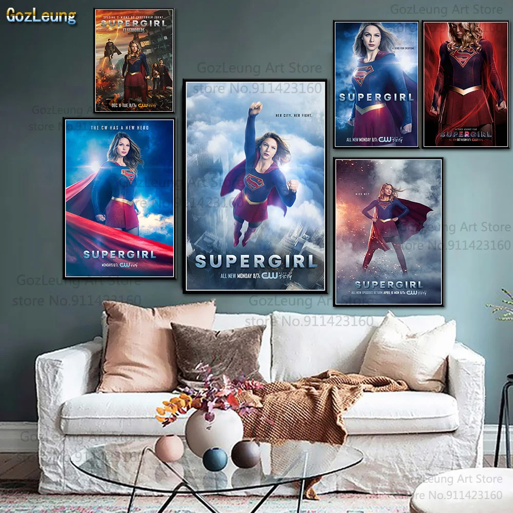 Настенная картина Supergirl популярный постер для ТВ-шоу Картина на холсте постеры и