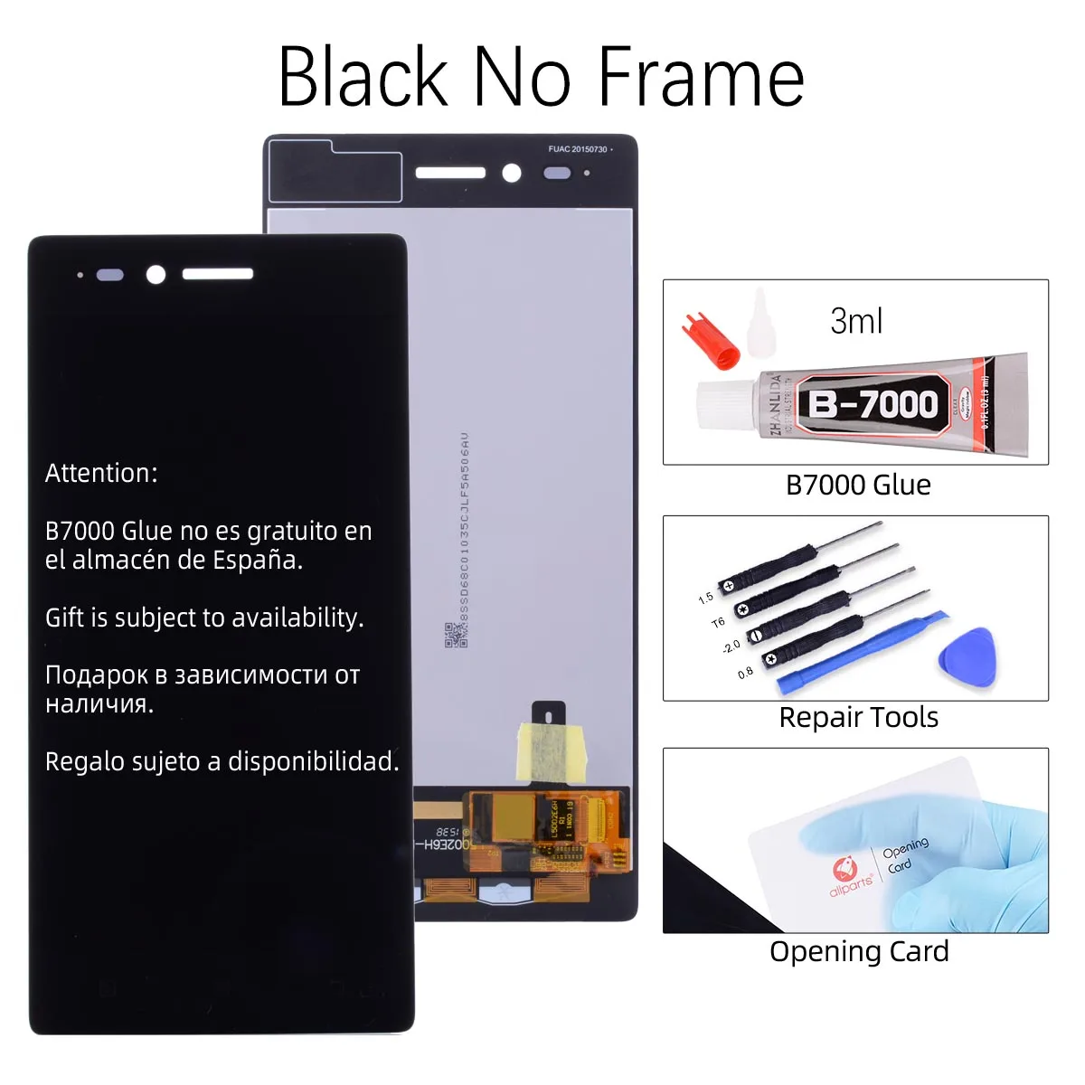 Дисплей для Lenovo Vibe Shot Max Z90 Z90A40 Z90-7 LCD в сборе с тачскрином на рамке черный - Цвет: No Frame Black