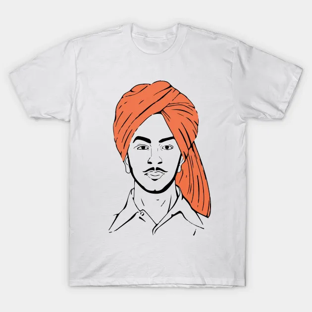 Мужская футболка рубашка Bhagat Singh индийский герой панджаби свободный боец женская