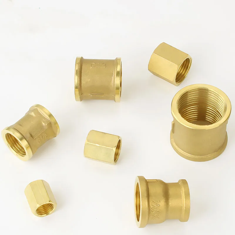 1/8 1/4 3/8 1/2 3/4 1 BSPP Female Brass Coulper Equal Reducer Pipe Fitting Connector