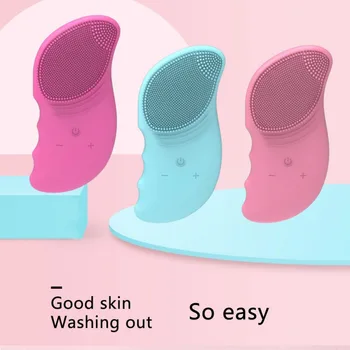 

Silicone Electric Face Cleansing Brush Instrument Deep Cleaning Pores Waterproof Durable Facial Cleansing Brush Beauty Q1