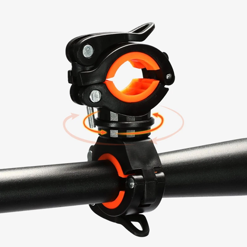 Вращающийся на 360 градусов держатель для велосипедного фонаря фонарик для велосипеда крепление Стенд кронштейн зажим быстросъемный светодиодный фонарь лампа зажим