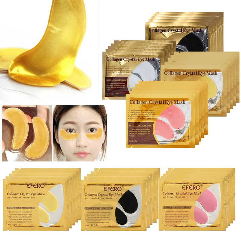 

Collagen Patch for Eye Face Mask Dark Circles Remove Crystal Eye Mask Hydrogel Patches Anti Aging Wrinkle Whitening Moisturizing
