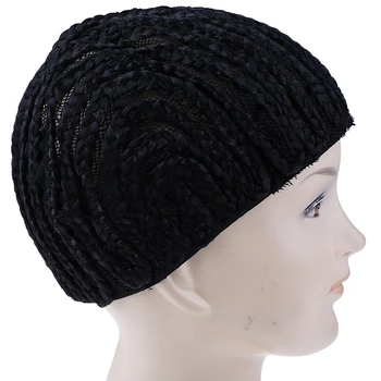 

1pcs Black Braid Wig Caps Net For Making Crochet Braids Weave Combs Braided Hairnet Elastic Cap