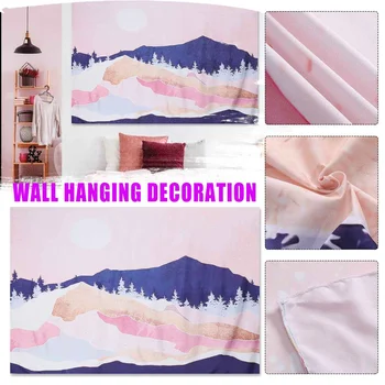 

Wall Tapestry Abstract Painted Mountain Forest Mandala Tapestry Landscape Wall Hanging Carpet 150x130cm