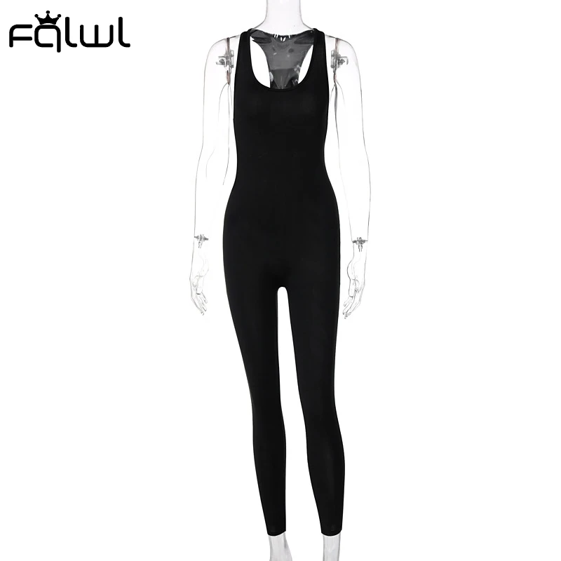 FQLWL Summer Streetwear Black Bodycon Jumpsuit Women Hollow Out Sleeveless  Jumpsuits Female One Piece Outfits Fitness Women 2021 - AliExpress