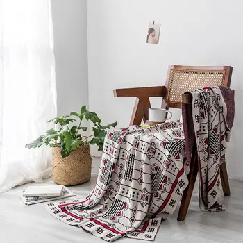 

Fashion design knitted man and woman or couple shawl wool blanket, multifunctional sofa towel or knee blanket in the winter