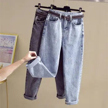 

Boyfriend Jeans For Women Clothes Denim Harem Pants Casual Stretch Denim Jeans Female Plus Size High Waist Jeans Women 3XL Q2519