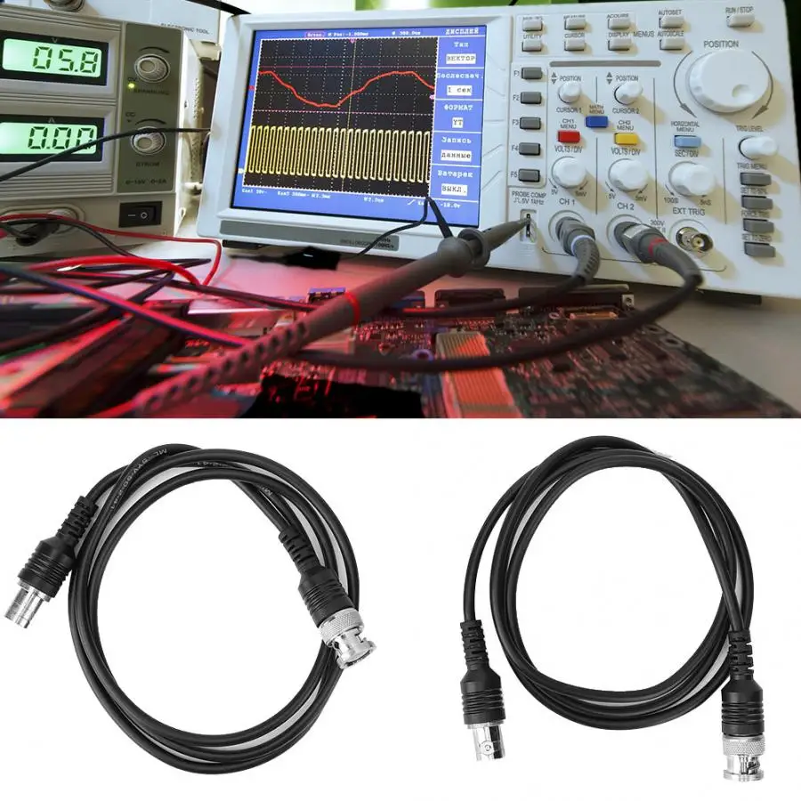 Rca разъем 2шт BNC коаксиальный Удлинительный кабель штекер к гнездовой головке разъем для осциллографа