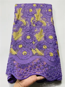 

African Lace Fabric Embroidered Nigerian Laces Fabric Bridal High Quality French Tulle Lace Fabric Women Dress