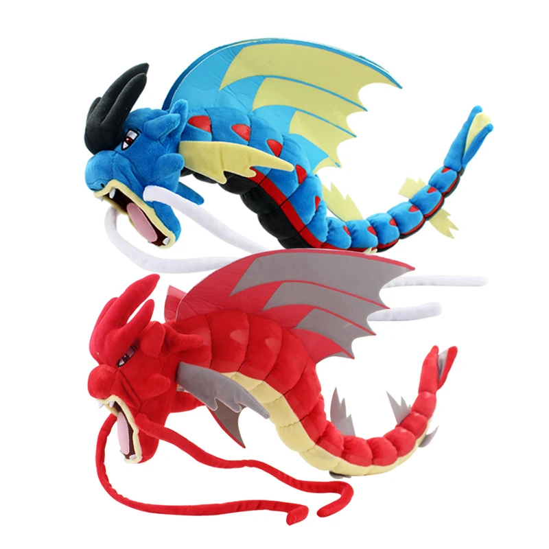 80CM New Style Pokemon Anime Figure Shiny Rayquaza Gyarados Dragonair Doll  with Skeleton Collectible Room Decoration Ornament