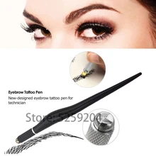 Профессиональный 10 шт. микро облопачивание tebori ручка PCD игла с микролезвием держатель для бровей Кристалл ручной татуировки ручка Перманентный Макияж инструмент