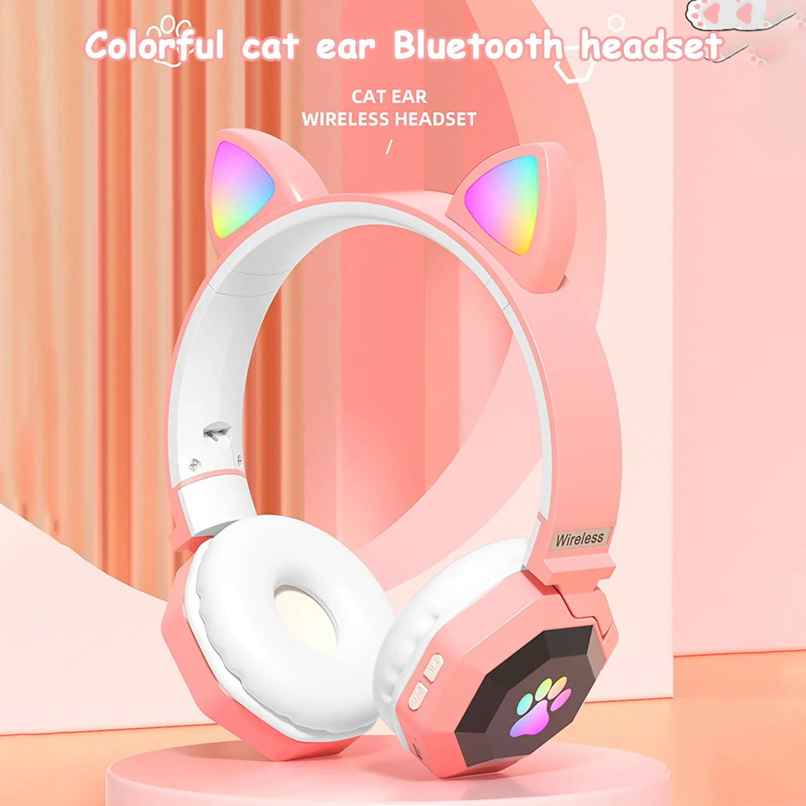 Беспроводная Bluetooth-гарнитура с кошачьими ушками адаптер RGB для PS4 игровой