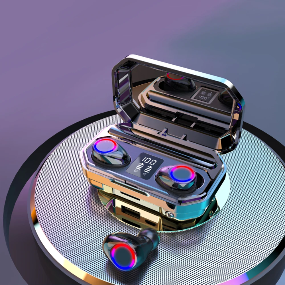 Promoción Auriculares inalámbricos M12 TWS, cascos con Bluetooth 5,0, HiFi, IPX7, impermeables, Control táctil, para deporte y juego, nuevos RLwqe6zjRbO