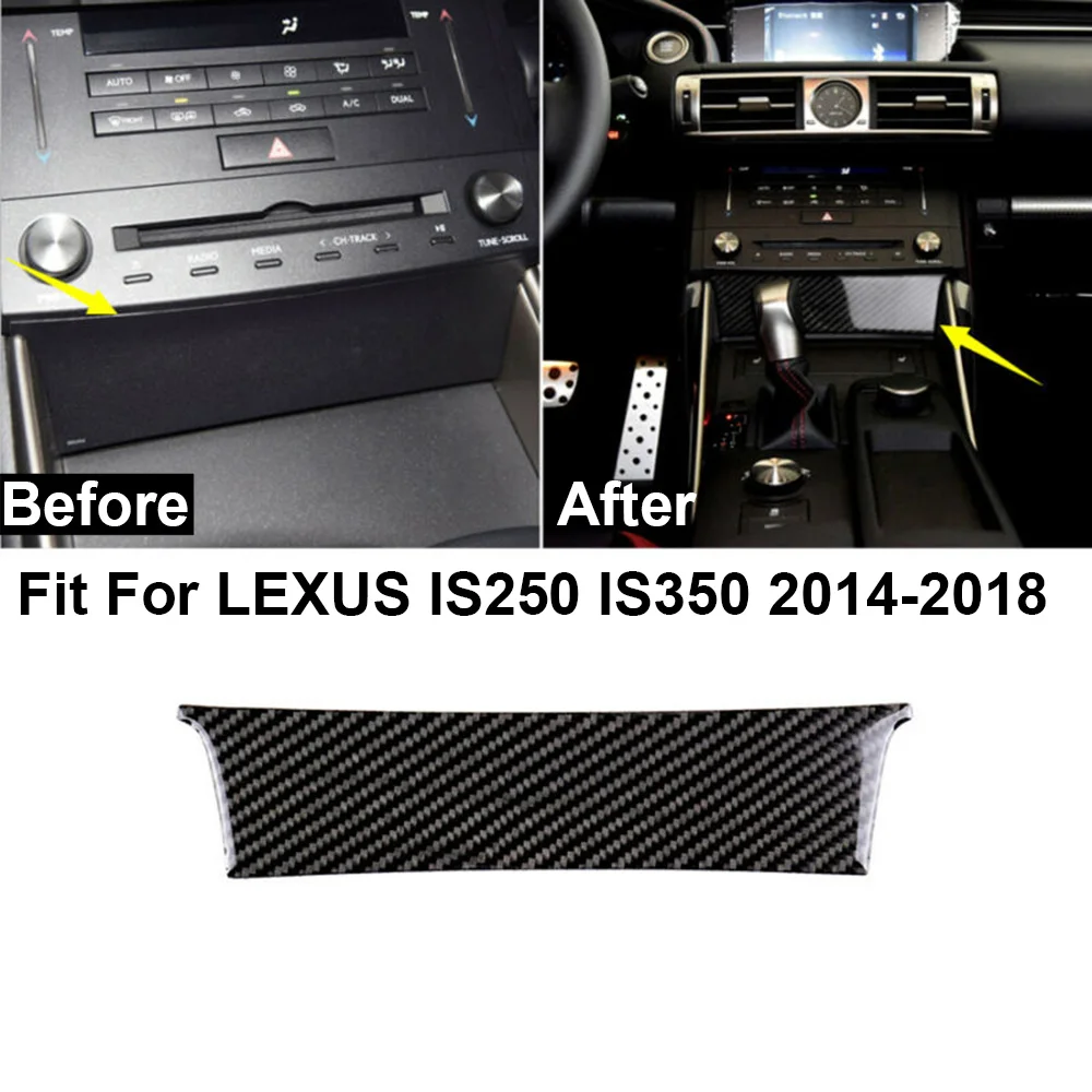 Для LEXUS IS250 IS350 14-18 из настоящего углеродного волокна внутренняя центральная консоль Отделка Рамы