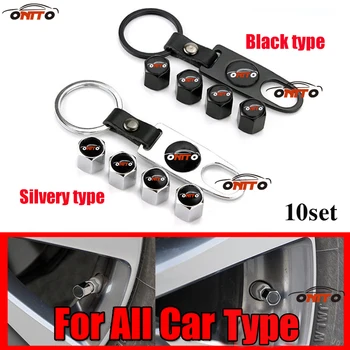 

100% new 10set Metal Car Wheel Rim Tire Valve Caps Covers For vw ford benz Kia volvo suzuki Nissan Leather Black/Silvery Type