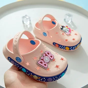 

Kids Shoes Sandals Fashion Baby Boy Girl Slippers Child Summer Beach Shoes Slides With Holes Cute Cartoon Candy Color Sandals