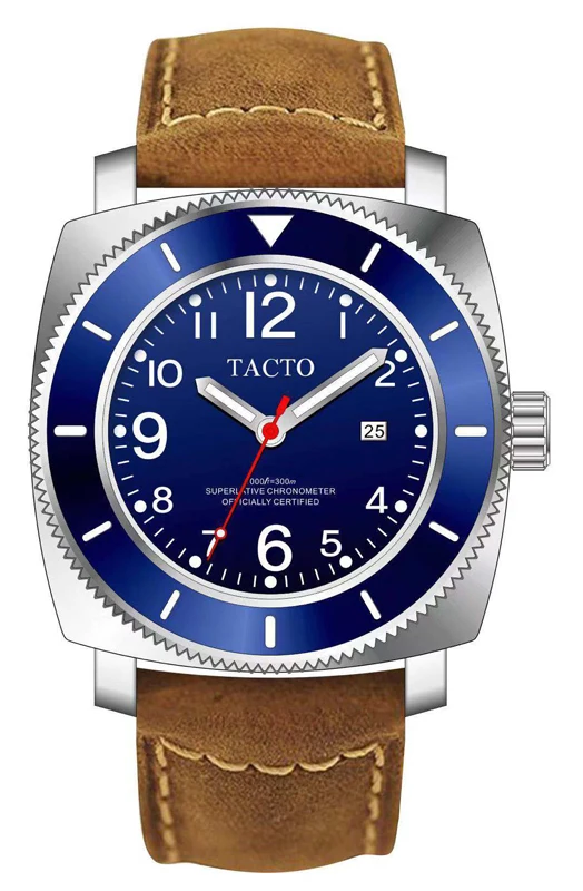 Дропшиппинг люксовый бренд Tacto Touch мужские часы сетчатые Стальные наручные часы мужские rolex_watch часы мужские Relogio Masculino - Цвет: Brown-Blue