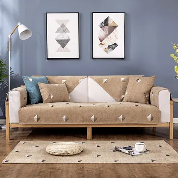 

Nordic black and white sofa cushions, simple modern sofa towel covers, four seasons fabric non-slip living room sofa cushions