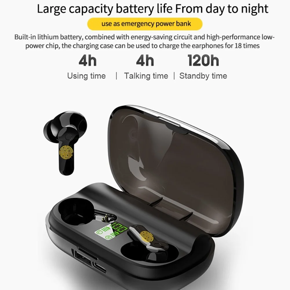 IWALK TWS Wireless Earbuds with 2000mAh Power Bank Charging Box Binaural Call Bluetooth 5 Earphone Touch Control Stereo Headset