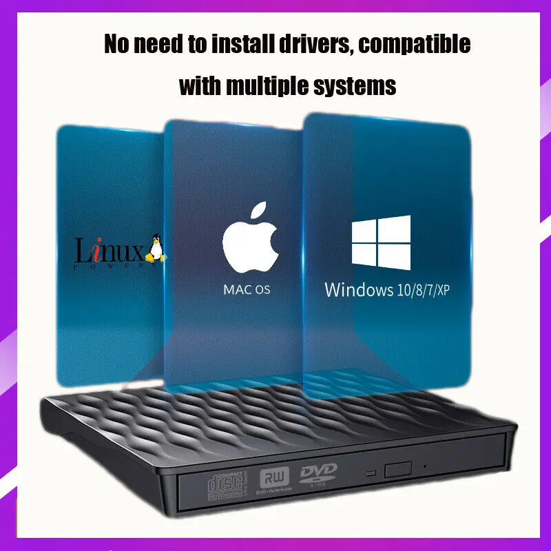 Для Mac 10 OS Window 7/8/XP/Linux Внешний привод USB 3,0 горелка BD-RE CD/DVD RW Writer Play 3D диск