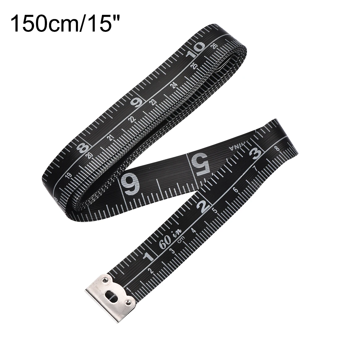 

UXCELL 1.5M Sewing Ruler Dual Sided Metric Inch Sewing Measuring Tape Body Measuring Ruler Sewing Tailor Tape Measure Soft Black