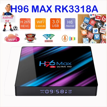 

2020 H96 MAX RK3318 4K Android Smart TV Box 4GB 64GB Media player Google Voice Assistant Netflix YouTube Spain H96 MAX TV BOX