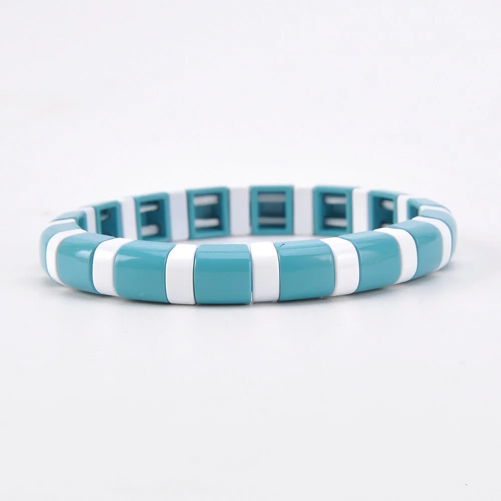 Shinus модные браслеты для мужчин плитка браслет из бисера ручной работы ювелирные изделия для женщин Последняя мода браслет Зебра полосы - Окраска металла: HDB006-16