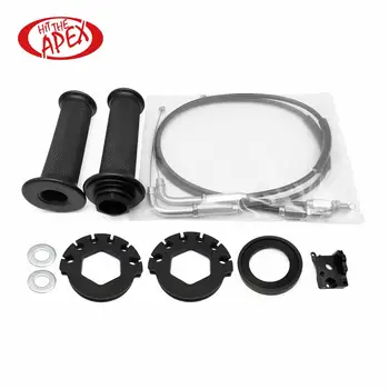 

Quick Action Throttle Complete with Cables Kit For Kawasaki Ninja 250R 2008 2009 2010 2011 2012 Push Pull Throttle Assembly