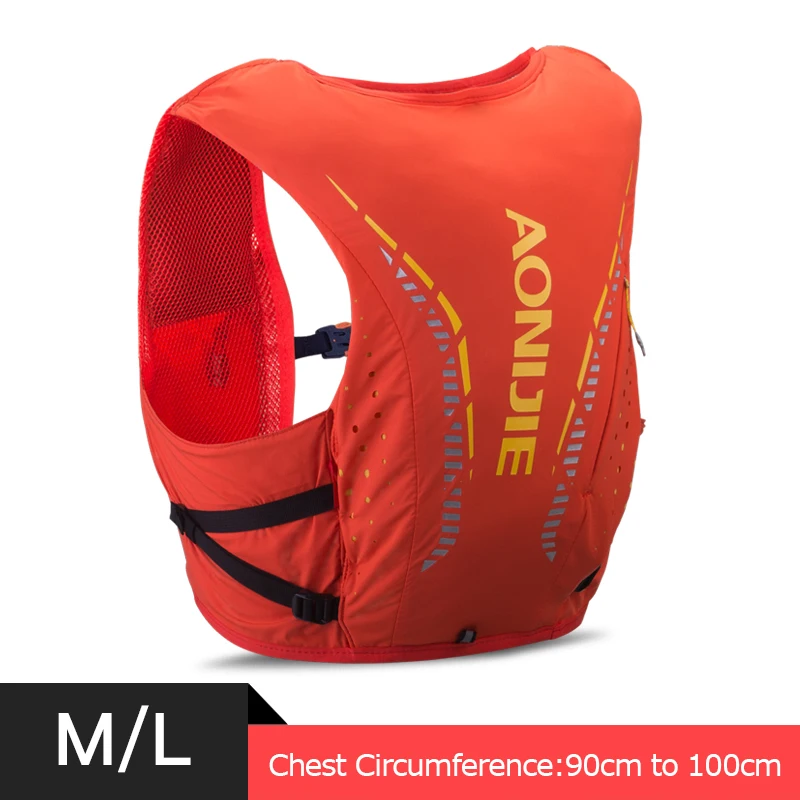 ML Orange AONIJIE открытый рюкзак 8L гидратационный жилет Сверхлегкий дышащий Trail сумки для бега для пеших прогулок беговые марафонские гонки - Цвет: ML Orange