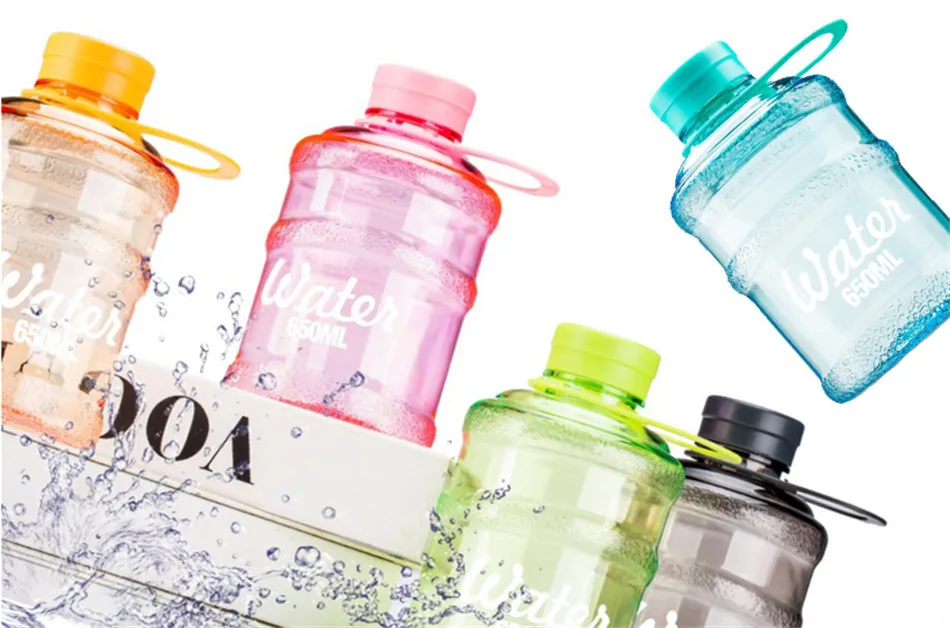 Creative Mini Bucket Water Bottle Barreled Water Dispenser Bottles Readily Creative Bucket Traveling Sports Plastic Cute Kettle  (6)
