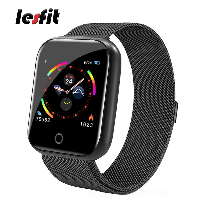 Смарт часы Lesfit для мужчин и женщин фитнес трекер цифровые спортивные Android