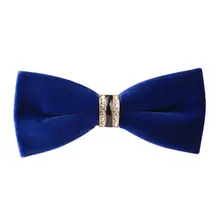 Pleuche gravata borboleta inverno veludo bowties moda clássica dos homens casamento banquete festa neckwear masculino acessórios preto azul vermelho verde