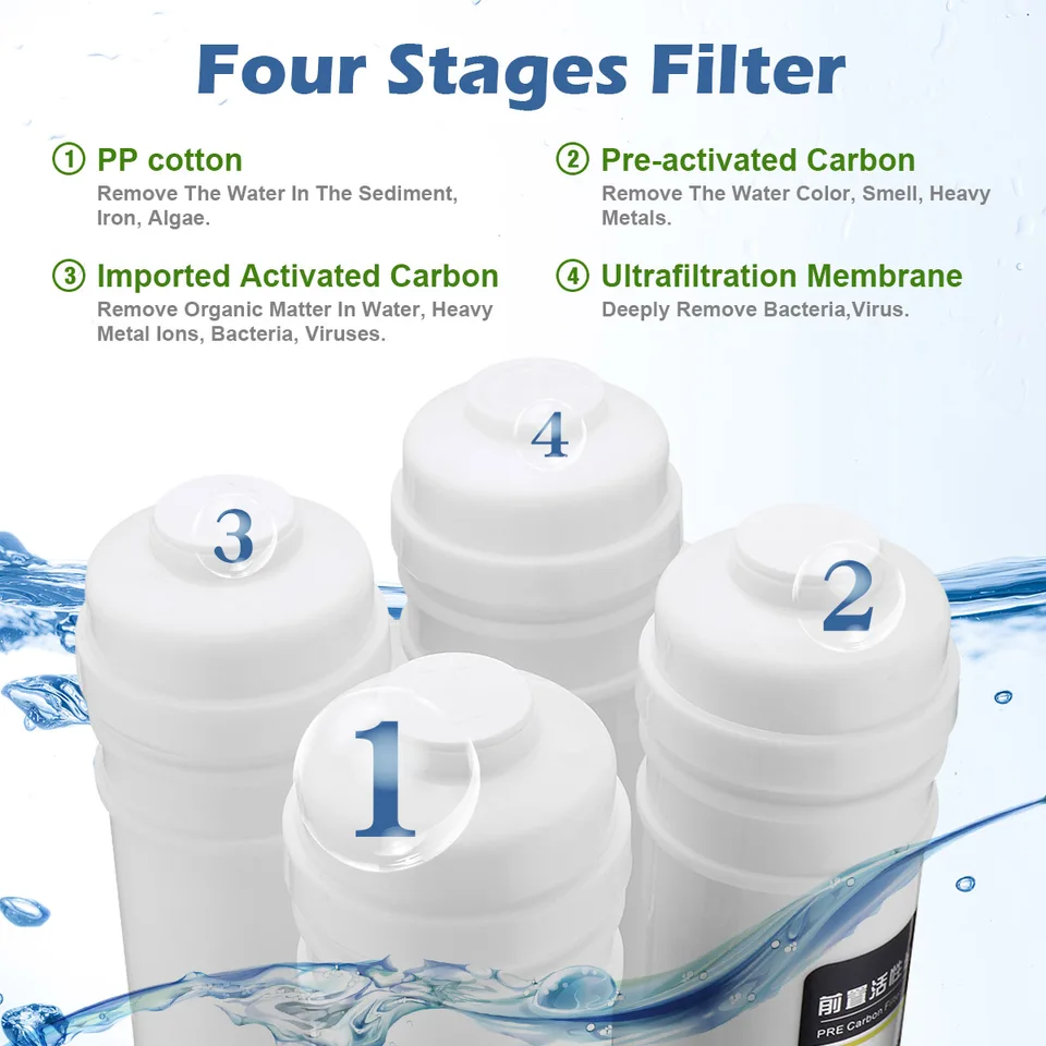 Countertop Reverse Osmosis Water Filtration System 4 Ro Water
