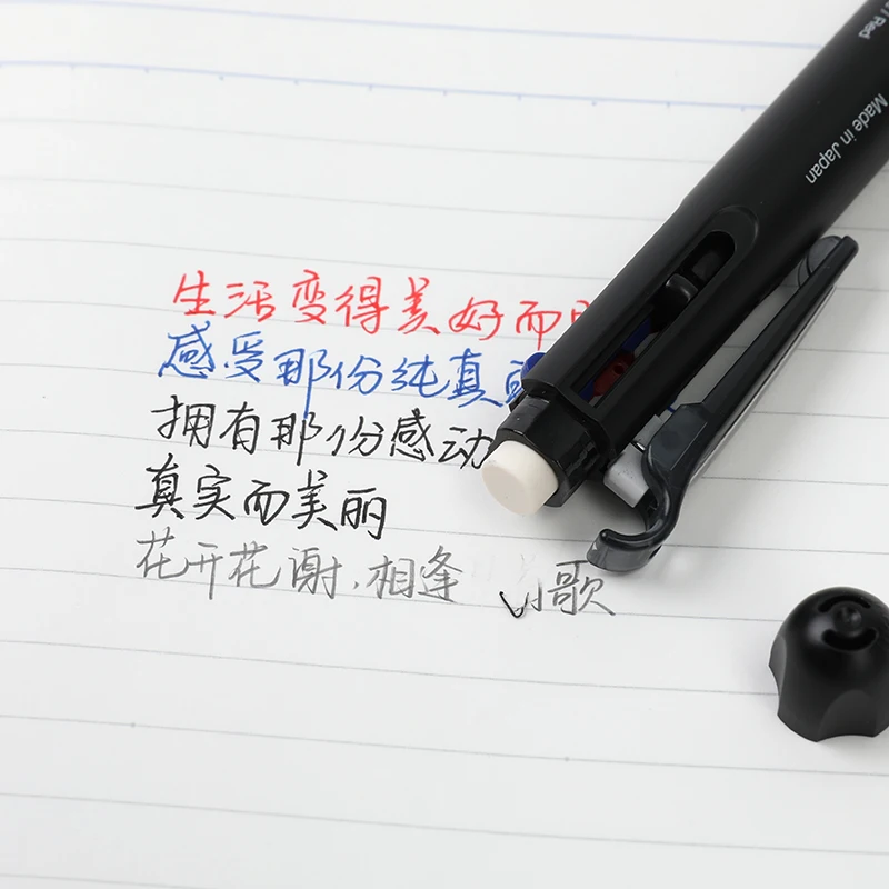 Kaco 4 In 1 Multifunction Signing Pens 0.5mm Black Blue Red Japan Ink Sign Pens Office School Ballpoint pen Stationery Supplies