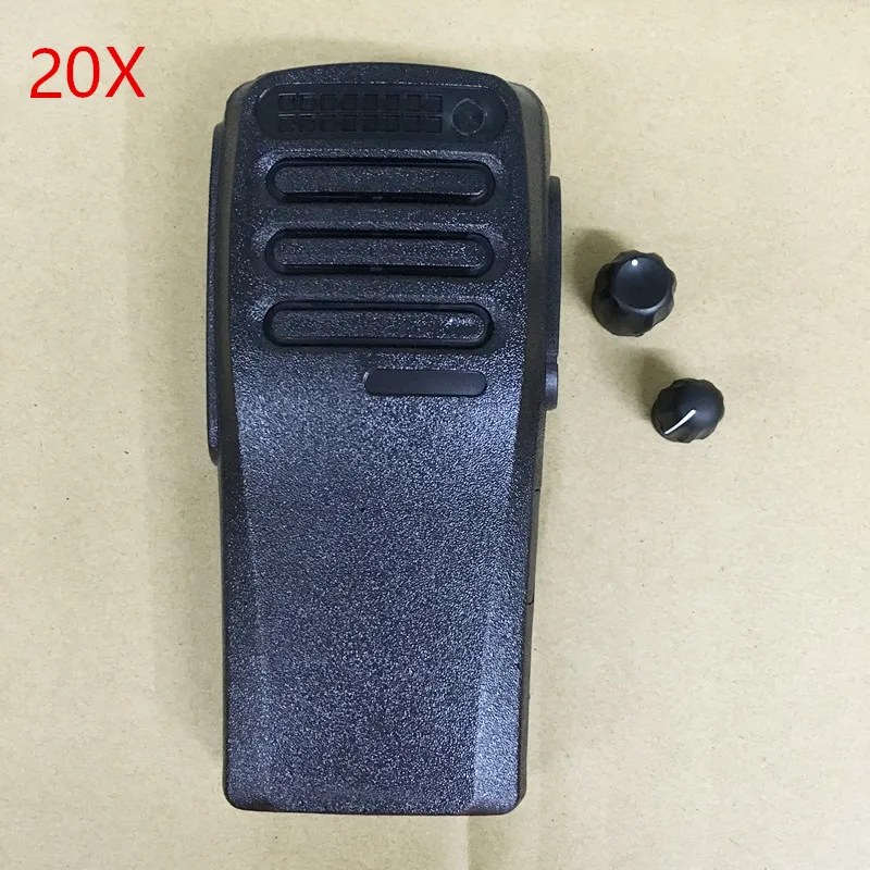 20 шт./лот черный корпус передний чехол в виде ракушки для Motorola DEP450 DP1400 walkie talkie Замена с громкости ручки переключения каналов
