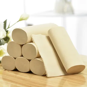 

12pcs Roll Paper Tissue Paper Roll 4 Layer Thickened native wood pulp toliet paper Household Coreless Soft toilet paper tissue