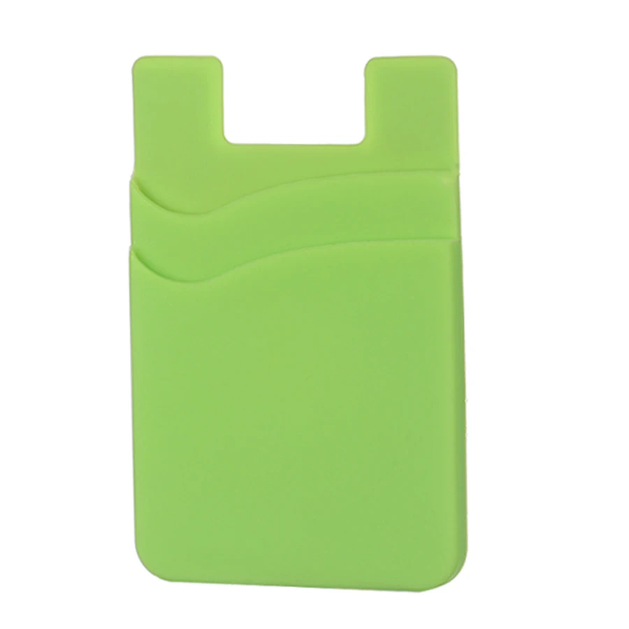 Унисекс Силиконовый Эластичный клейкий держатель для карт, карман для мобильного телефона, задний держатель для карт, чехол-кошелек, Универсальный мягкий чехол - Цвет: Style1-Green
