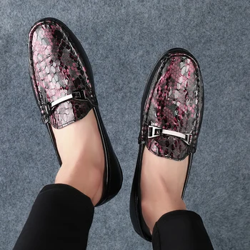 

2019 high-quality brand casual shoes men's top leather comfortable Italian authentic casual driving shoes men's fashion plus siz