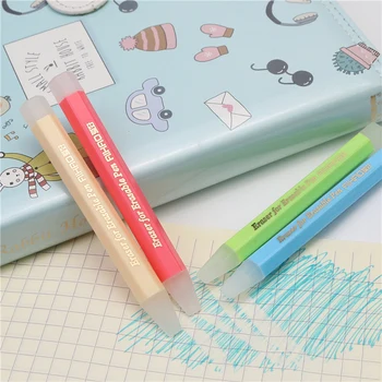 

Erasable pen eraser hexagonal and pen shape school student homework eraser Special for magic erasable pen