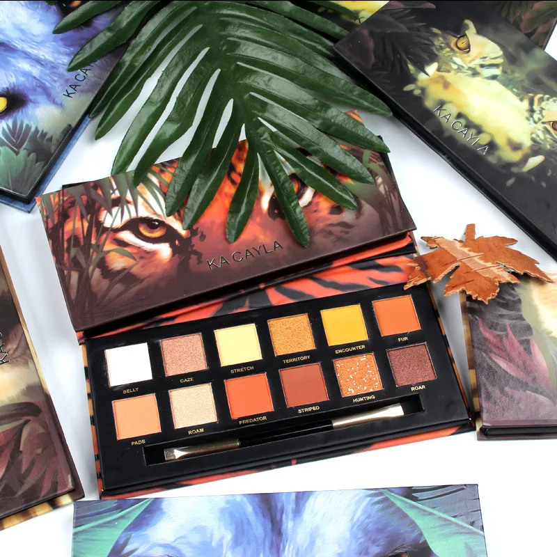 12 цветов блестящие матовые тени для век макияж палитра теней мерцающие набор