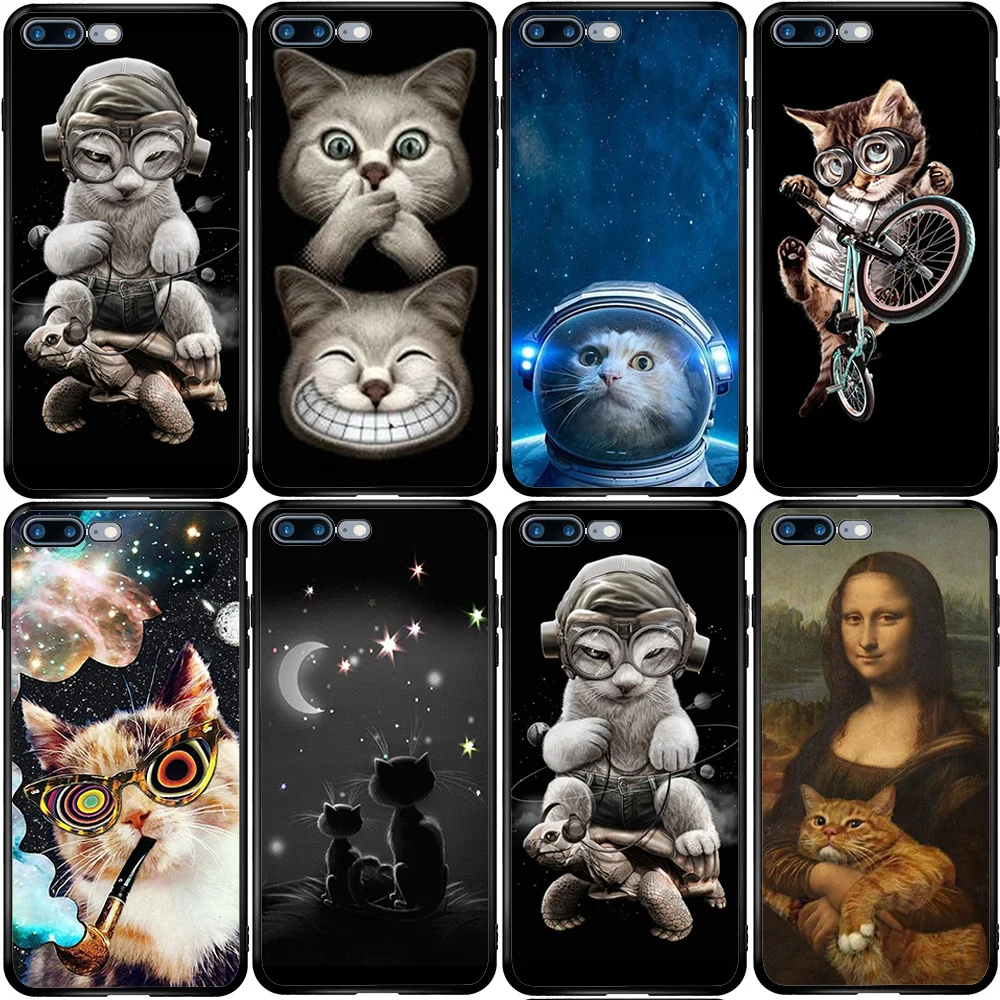 Cover Case for iPhone Oneplus 5S SE 2020 6S 7 8 6T 8T Plus XS XR 11 12 Pro Mini Max Galaxy Cat | Мобильные телефоны и