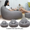 Dropshipping Washable Cotton Linen Bean Bag Chair with Filling and Liner Adults Kids Big Pouf Ottoman Lazy Beanbag Sofa Recliner ► Photo 2/6