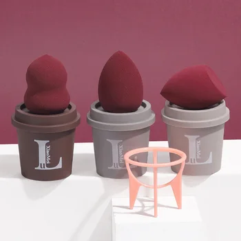 

Girls Aloud 3pcs Makeup Sponge Set Profession Cosmetic Puff Foundation Concealer Cream Make Up Belleza Sponge holder Coffee Cups