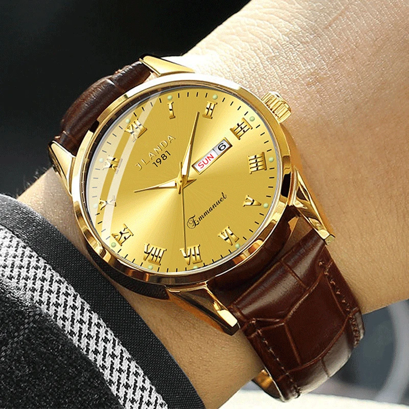JLANDA New Top Brand Fashion Watch Men Date Military Quartz Watches For Man Luxury Waterproof Luminous Wristwatch Reloj Hombre