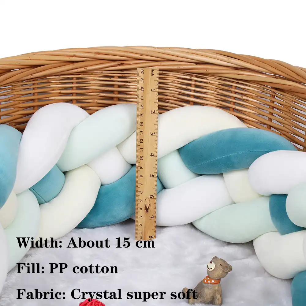 4 Pleciony 2 2 3 4m Dziecko Zderzak Noworodka Szopka Pigtail Lozeczko Dla Dziecka Lozeczko Protector Dziecko Zderzak Tour De Lit Bebe Tresse Dekoracji Pokoju Aliexpress