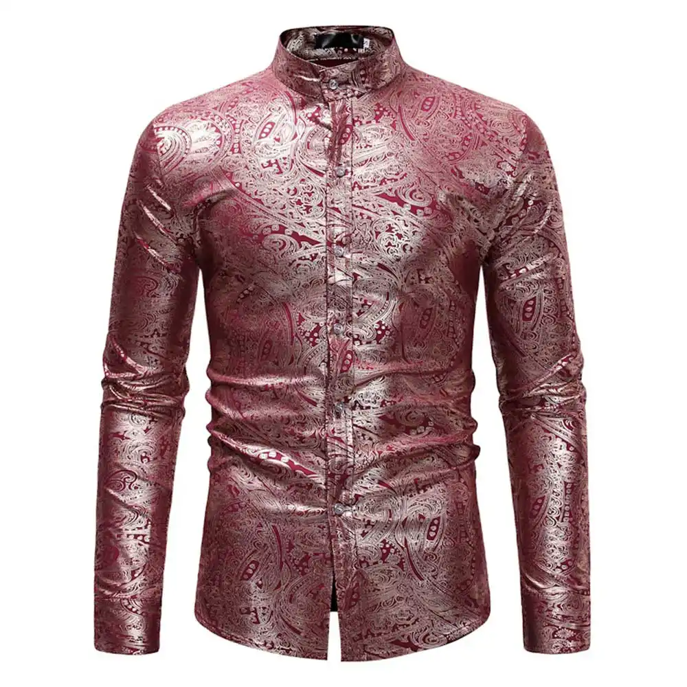 camisa negra brillante hombre